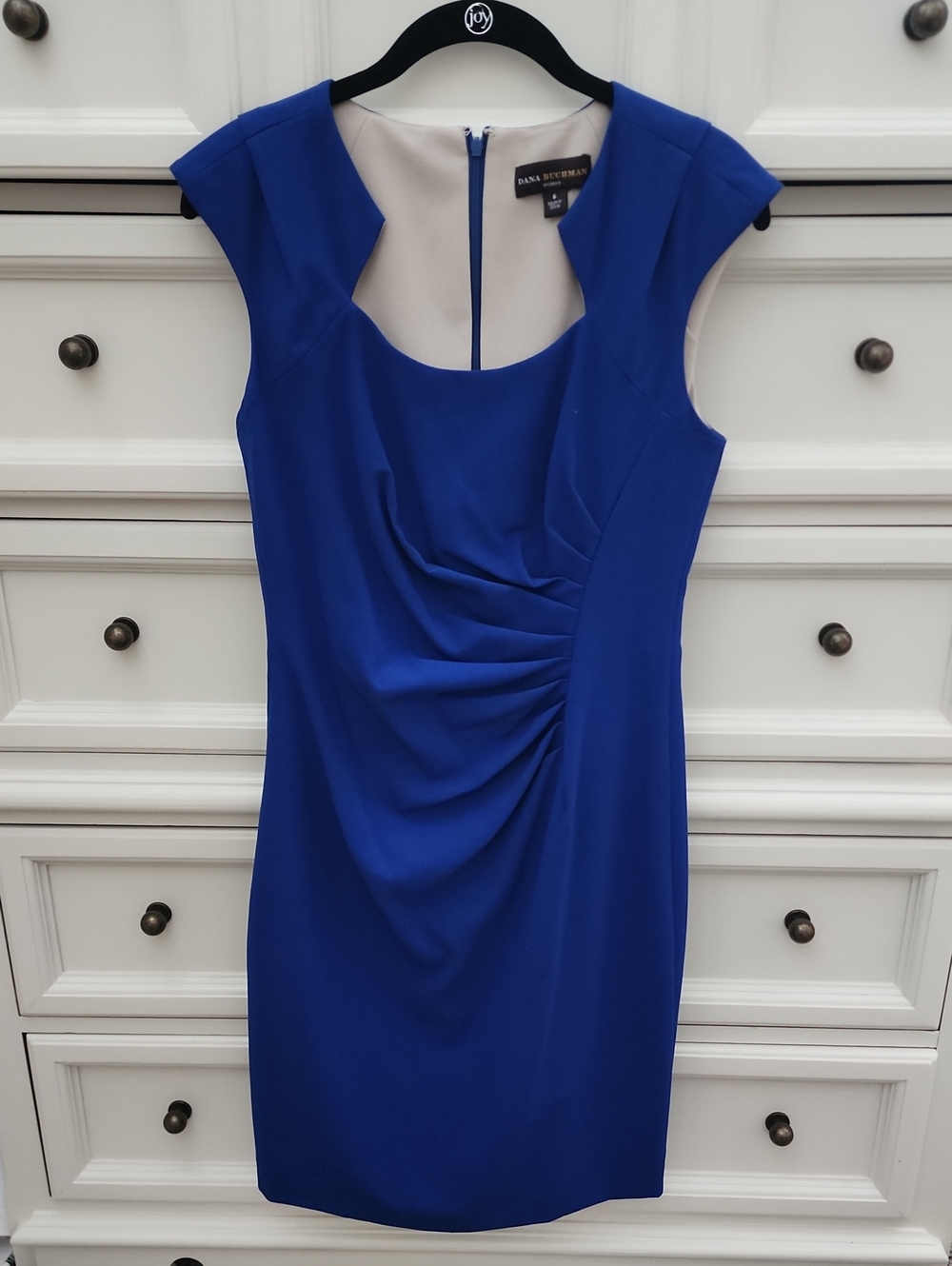 Dana Buchman Royal Blue Cap-Sleeve Sheath Dress 6
